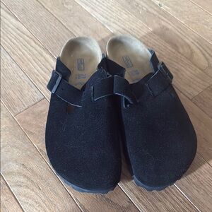 Birkenstock Black Mules Comfortable Slip-On Clogs 39/8
